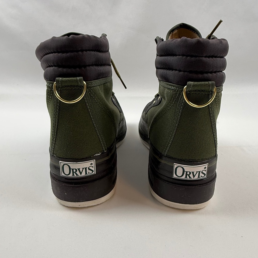 Orvis 2676 Mens Felt Sole Wading Boots Olive Green Canvas Fly Fishing Size 8 - Picture 5 of 12